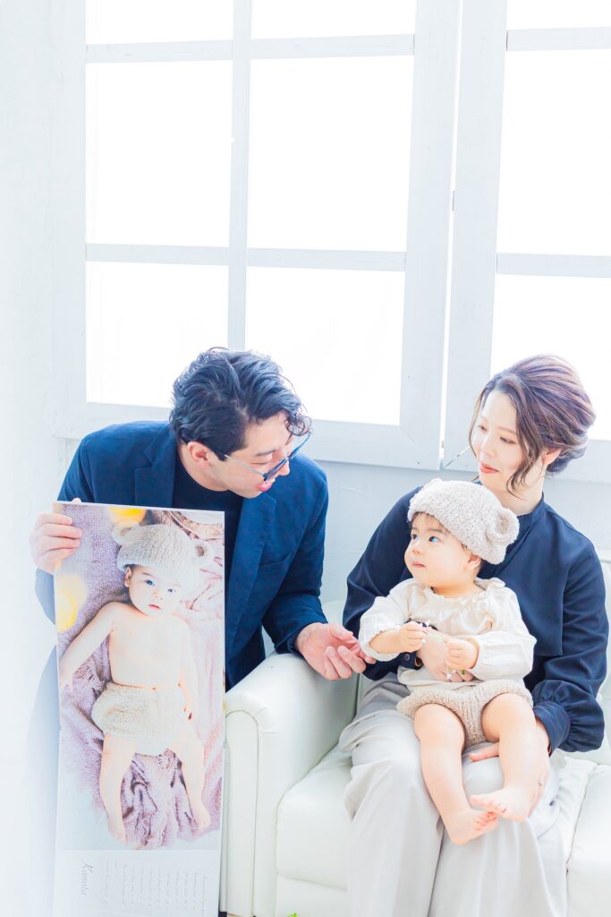 1歳のお誕生日を写真スタジオで