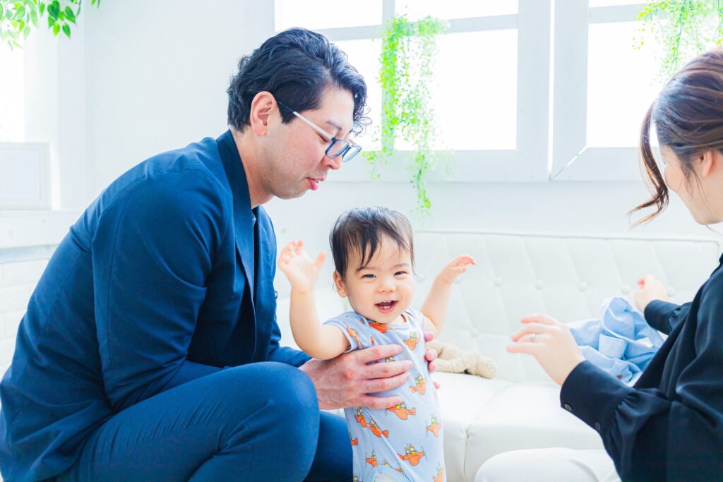 1歳のお誕生日を写真スタジオで
