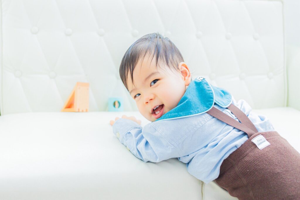 1歳のお誕生日を写真スタジオで
