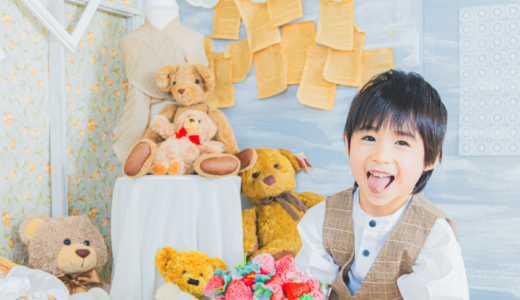 家族が増えると記念日も２倍。喜びいっぱいで写真撮影｜5歳誕生日・ハーフバースデー・仙台宮城