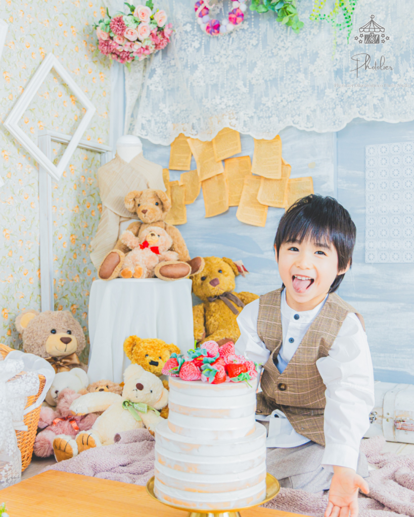 笑顔の誕生日写真フォトリエ小畑トモコ写真スタジオ仙台宮城
