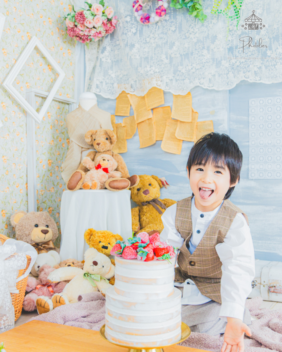 笑顔の誕生日写真フォトリエ小畑トモコ写真スタジオ仙台宮城