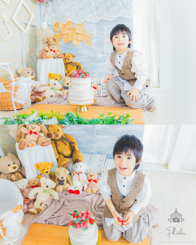 笑顔の誕生日写真フォトリエ小畑トモコ写真スタジオ仙台宮城