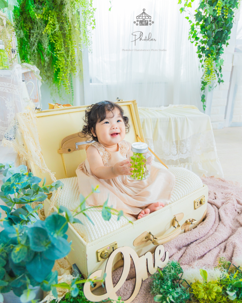 双子の女の子の誕生日写真フォトリエ小畑トモコ写真スタジオ仙台宮城