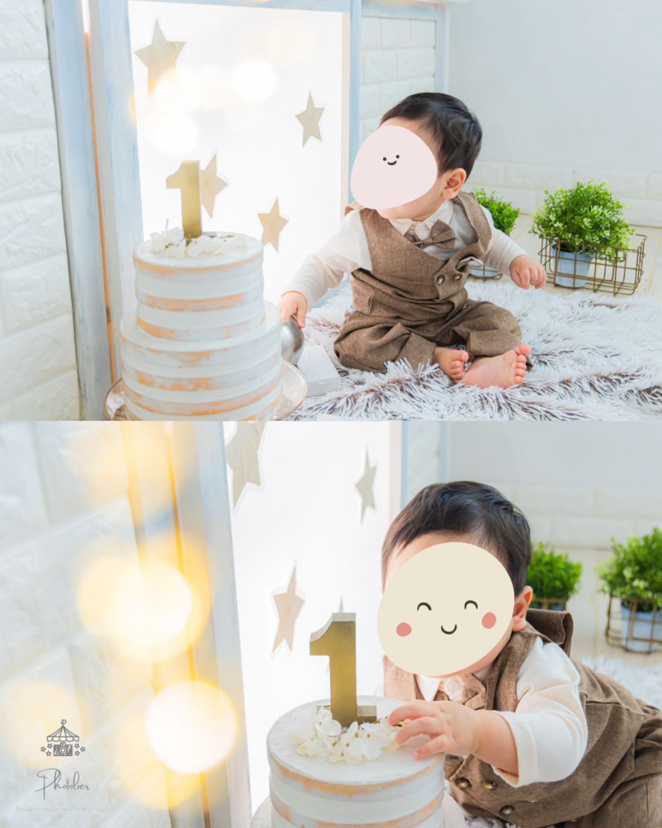 笑顔の誕生日写真フォトリエ小畑トモコ写真スタジオ仙台宮城
