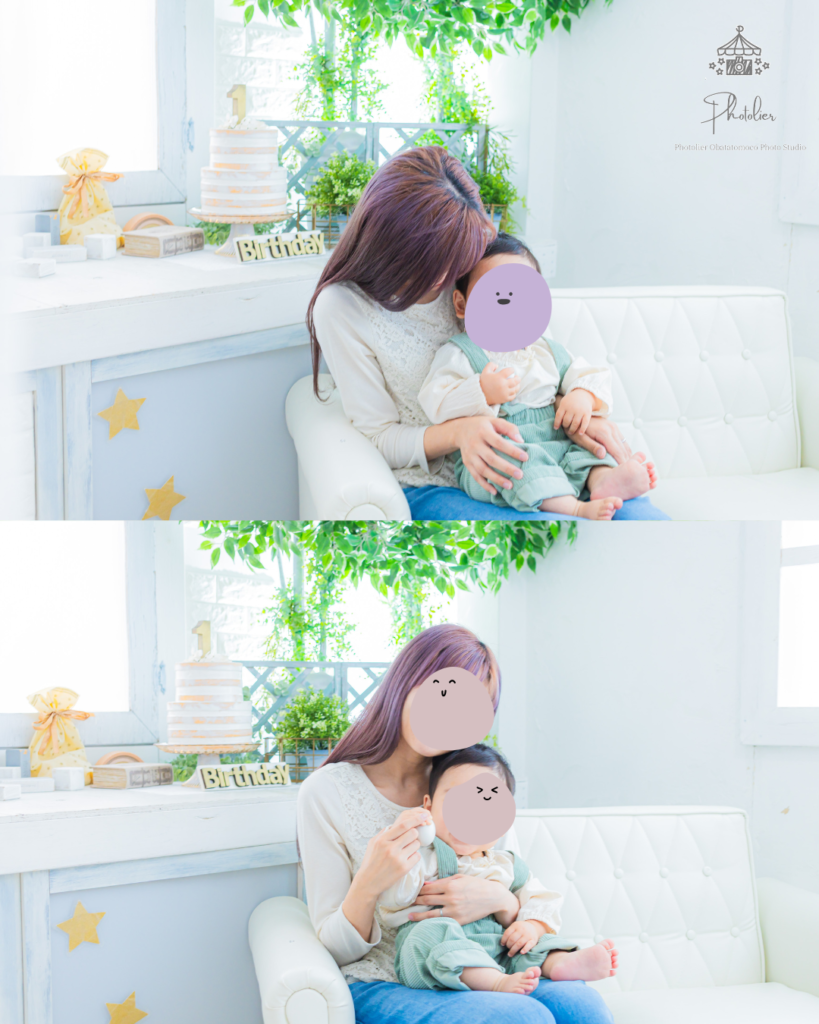 笑顔の誕生日写真フォトリエ小畑トモコ写真スタジオ仙台宮城